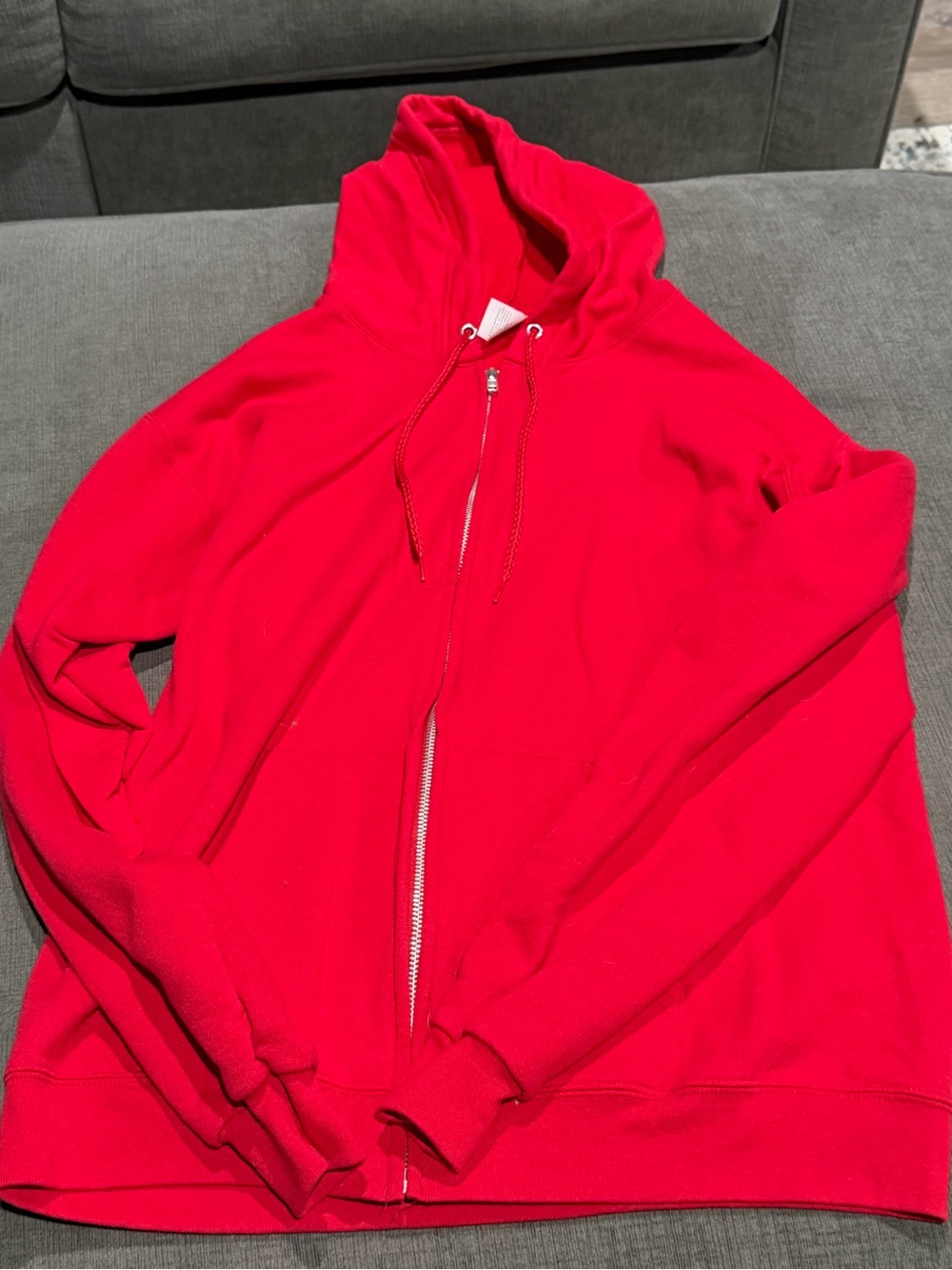 Hanes Red EcoSmart Hoodie with Drawstrings